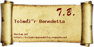 Tolmár Benedetta névjegykártya